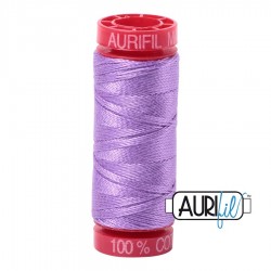 FIL COTON MAKO 12 AURIFIL 2520 Violet - Petite bobine de 50 mètres