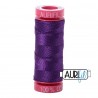 FIL COTON MAKO 12 AURIFIL 2545 Medium Purple - Petite bobine de 50 mètres