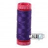 FIL COTON MAKO 12 AURIFIL 2582 Dark Violet - Petite bobine de 50 mètres