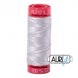 FIL COTON MAKO 12 AURIFIL 2615 Aluminium - Petite bobine de 50 mètres