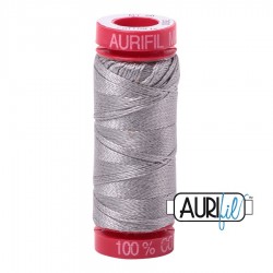 FIL COTON MAKO 12 AURIFIL 2620 Stainless Steel - Petite bobine de 50 mètres