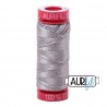 FIL COTON MAKO 12 AURIFIL 2620 Stainless Steel - Petite bobine de 50 mètres