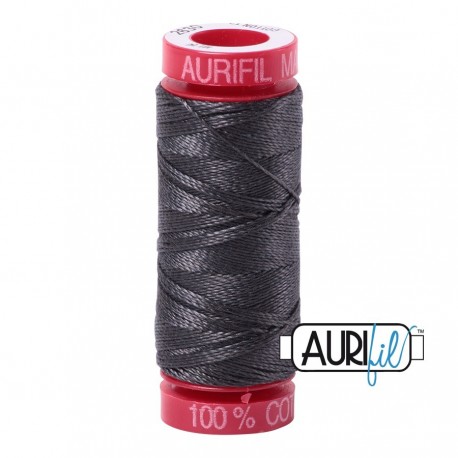 FIL COTON MAKO 12 AURIFIL 2630 Dark Pewter - Petite bobine de 50 mètres