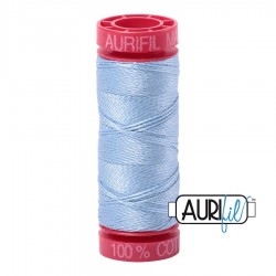 FIL COTON MAKO 12 AURIFIL 2715 Robins Egg - Petite bobine de 50 mètres