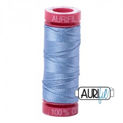 FIL COTON MAKO 12 AURIFIL 2720 Light Delft Blue - Petite bobine de 50 mètres