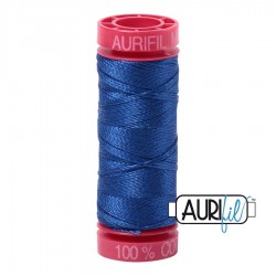 FIL COTON MAKO 12 AURIFIL 2735 Medium Blue - Petite bobine de 50 mètres