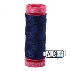 FIL COTON MAKO 12 AURIFIL 2745 Midnight - Petite bobine de 50 mètres