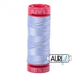 FIL COTON MAKO 12 AURIFIL 2770 Very Light Delft Blue - Petite bobine de 50 mètres