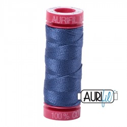 FIL COTON MAKO 12 AURIFIL 2775 Steel Blue - Petite bobine de 50 mètres