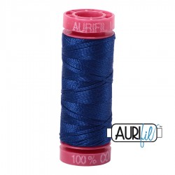 FIL COTON MAKO 12 AURIFIL 2780 Dark Delft Blue - Petite bobine de 50 mètres