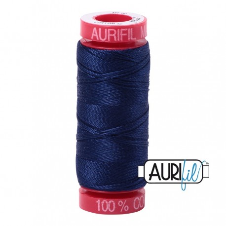 FIL COTON MAKO 12 AURIFIL 2784 Dark Navy - Petite bobine de 50 mètres