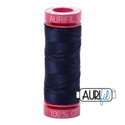 FIL COTON MAKO 12 AURIFIL 2785 Very Dark Navy - Petite bobine de 50 mètres