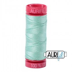 FIL COTON MAKO 12 AURIFIL 2835 Medium Mint - Petite bobine de 50 mètres