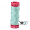 FIL COTON MAKO 12 AURIFIL 2835 Medium Mint - Petite bobine de 50 mètres