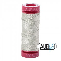 FIL COTON MAKO 12 AURIFIL 2843 Light Grey Green - Petite bobine de 50 mètres