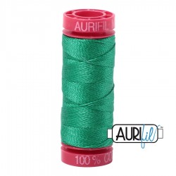 FIL COTON MAKO 12 AURIFIL 2865 Emerald - Petite bobine de 50 mètres