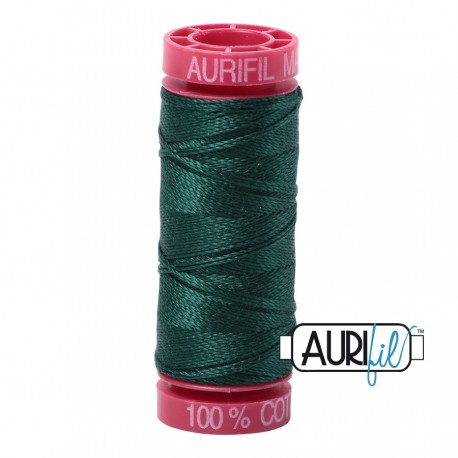 FIL COTON MAKO 12 AURIFIL 2885 Medium Spruce - Petite bobine de 50 mètres