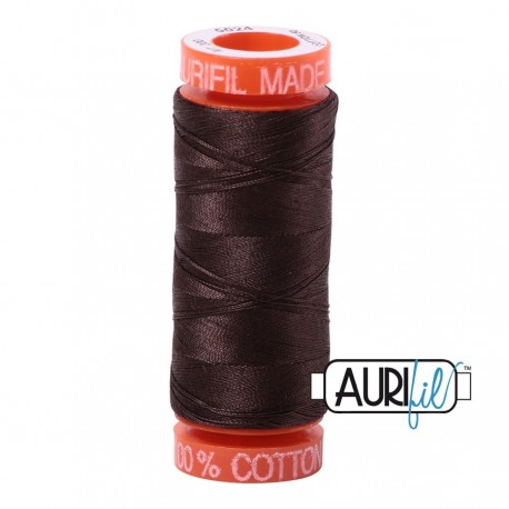 FIL COTON MAKO 50 AURIFIL 5024 Dark Brown - Petite bobine de 200 mètres