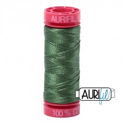 FIL COTON MAKO 12 AURIFIL 2890 Very Dark Grass Green - Petite bobine de 50 mètres