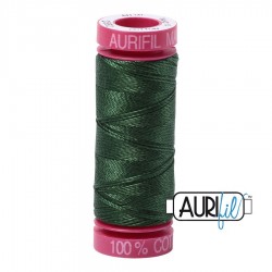 FIL COTON MAKO 12 AURIFIL 2892 Pine Green - Petite bobine de 50 mètres