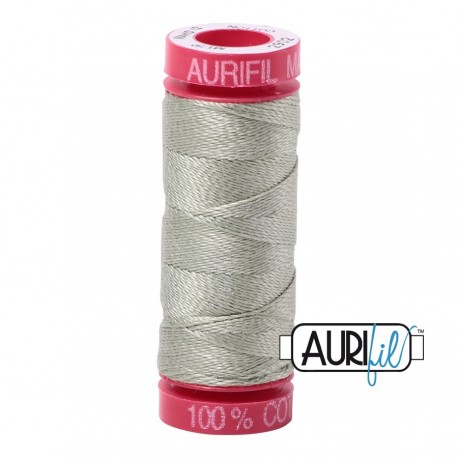 FIL COTON MAKO 12 AURIFIL 2902 Light Laurel Green - Petite bobine de 50 mètres