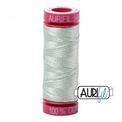 FIL COTON MAKO 12 AURIFIL 2912 Platinum - Petite bobine de 50 mètres