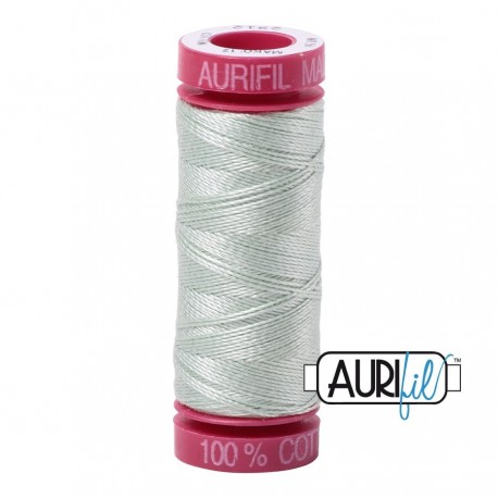 FIL COTON MAKO 12 AURIFIL 2912 Platinum - Petite bobine de 50 mètres