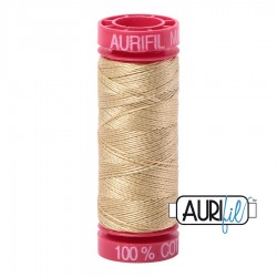 FIL COTON MAKO 12 AURIFIL 2915 Very Light Brass - Petite bobine de 50 mètres