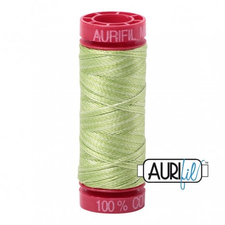 FIL COTON MAKO 12 AURIFIL 3320 Light Spring Green - Petite bobine de 50 mètres