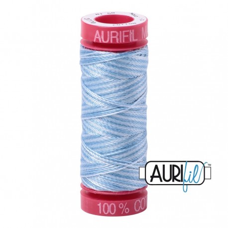 FIL COTON MAKO 12 AURIFIL 3770 Stonewashed Denim - Petite bobine de 50 mètres