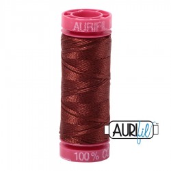 FIL COTON MAKO 12 AURIFIL 4012 Copper Brown - Petite bobine de 50 mètres