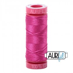 FIL COTON MAKO 12 AURIFIL 4020 Fuchsia - Petite bobine de 50 mètres