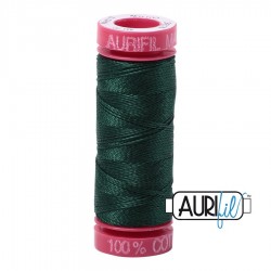 FIL COTON MAKO 12 AURIFIL 4026 Forest Green - Petite bobine de 50 mètres