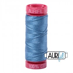 FIL COTON MAKO 12 AURIFIL 4140 Wedgewood - Petite bobine de 50 mètres