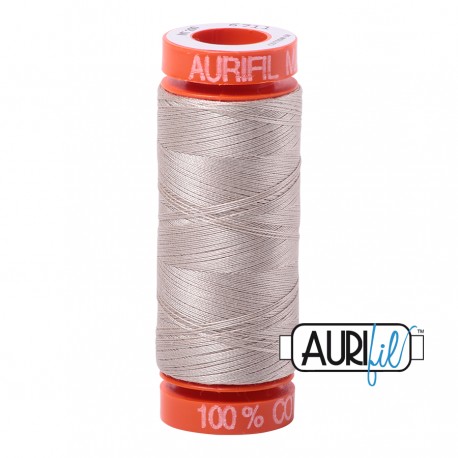 FIL COTON MAKO 50 AURIFIL 6711 Pewter - Petite bobine de 200 mètres