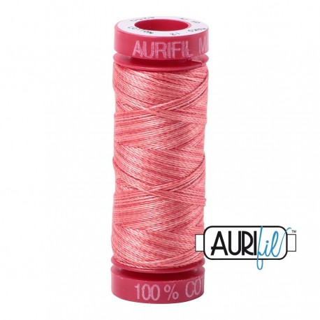 FIL COTON MAKO 12 AURIFIL 4250 Flamingo - Petite bobine de 50 mètres