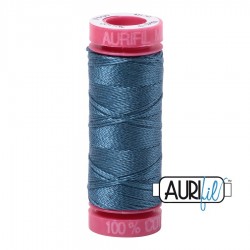 FIL COTON MAKO 12 AURIFIL 4644 Smoke Blue - Petite bobine de 50 mètres