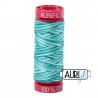 FIL COTON MAKO 12 AURIFIL 4654 Turquoise Foam - Petite bobine de 50 mètres