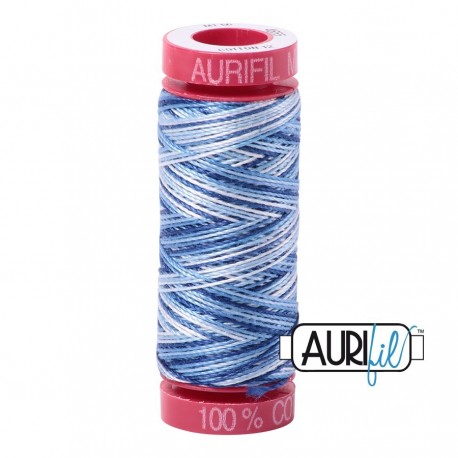 FIL COTON MAKO 12 AURIFIL 4655 Storm at Sea - Petite bobine de 50 mètres