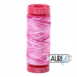 FIL COTON MAKO 12 AURIFIL 4660 Pink Taffy - Petite bobine de 50 mètres