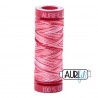 FIL COTON MAKO 12 AURIFIL 4668 Strawberry Parfait - Petite bobine de 50 mètres