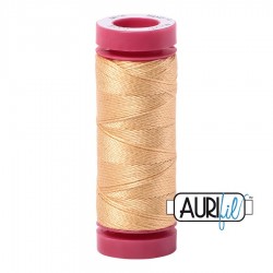 FIL COTON MAKO 12 AURIFIL 5001 Ocher Yellow - Petite bobine de 50 mètres