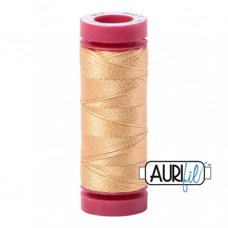 FIL COTON MAKO 12 AURIFIL 5001 Ocher Yellow - Petite bobine de 50 mètres