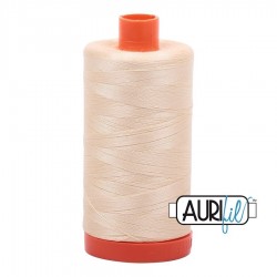 FIL COTON MAKO 50 AURIFIL 2123 Butter - Grosse bobine de 1300 mètres