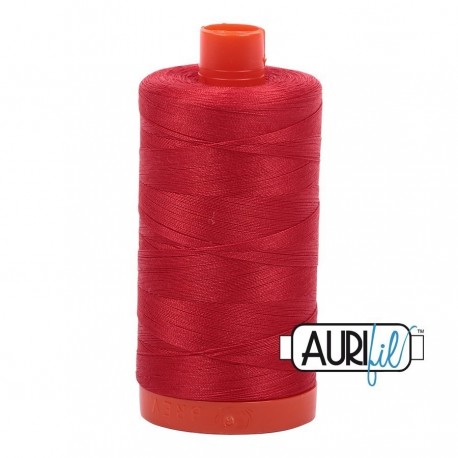 FIL COTON MAKO 50 AURIFIL 2265 Lobster Red - Grosse bobine de 1300 mètres