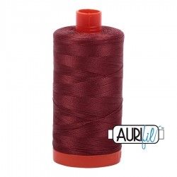 FIL COTON MAKO 50 AURIFIL 2345 Raisin - Grosse bobine de 1300 mètres