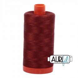 FIL COTON MAKO 50 AURIFIL 2355 Rust - Grosse bobine de 1300 mètres