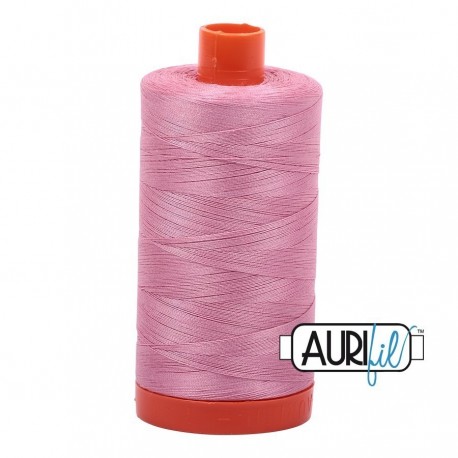 FIL COTON MAKO 50 AURIFIL 2430 Antique Rose - Grosse bobine de 1300 mètres