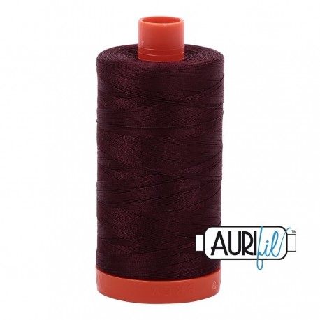 FIL COTON MAKO 50 AURIFIL 2468 Dark Wine - Grosse bobine de 1300 mètres