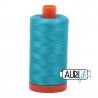 FIL COTON MAKO 50 AURIFIL 2810 Turquoise - Grosse bobine de 1300 mètres